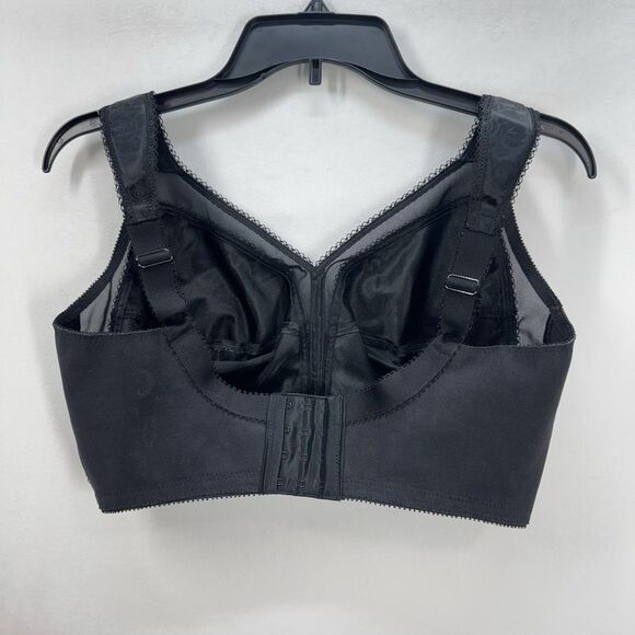 Playtex Size 38DDD Bra 18 Hour Ultimate Shoulder Comfort Wireless Black #4693 - Picture 3 of 6